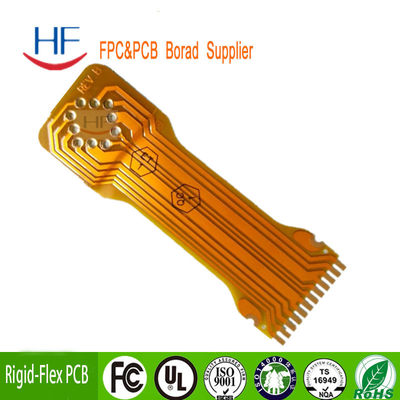 Loodvrij Draagbaar FPC ENIG 4oz Flexibel Print Circuit Board geel soldeermasker kleur Hoogwaardige