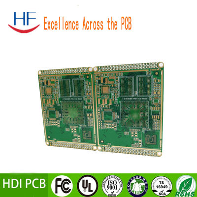 HDI 8 lagen Meerlaagse PCB-circuit board Onderdompeling Goud oppervlak afwerking