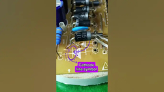 Hoe een diode correct te installeren, let op de anode en kathodesymbolen.